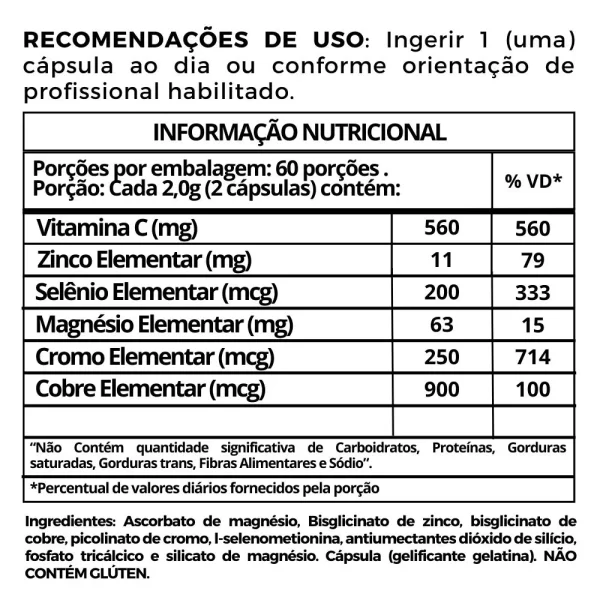 Buffered C-Mag Complex Vegan (Vitamina C tamponada com Magnésio) 60 Cápsulas - Imagem 2