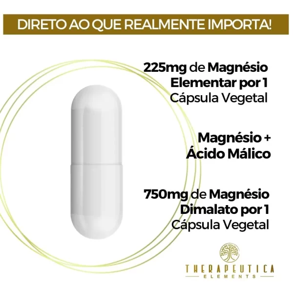Magnésio Dimalato 750mg Vegan 60 Cápsulas Therapeutica - Imagem 4