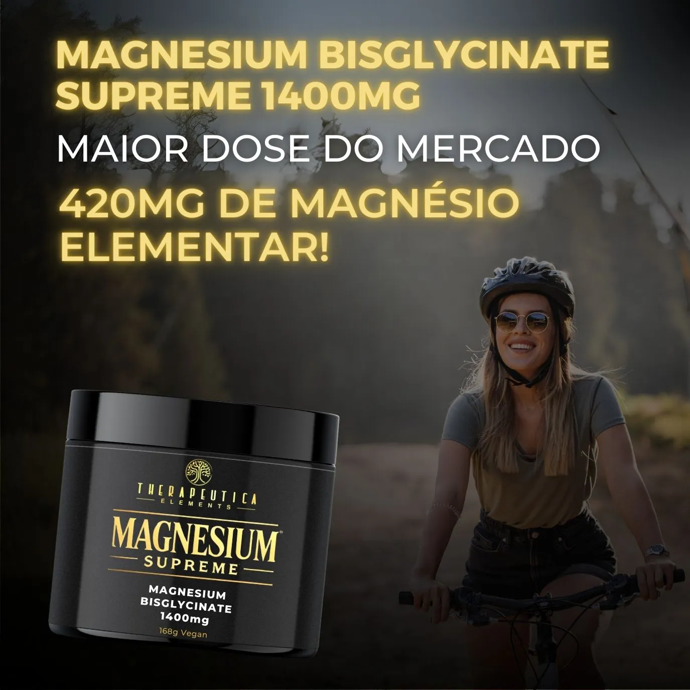 Magnésio Bisglicinato Supreme 1400mg 120 Doses Vegan Therapeutica - Imagem 2