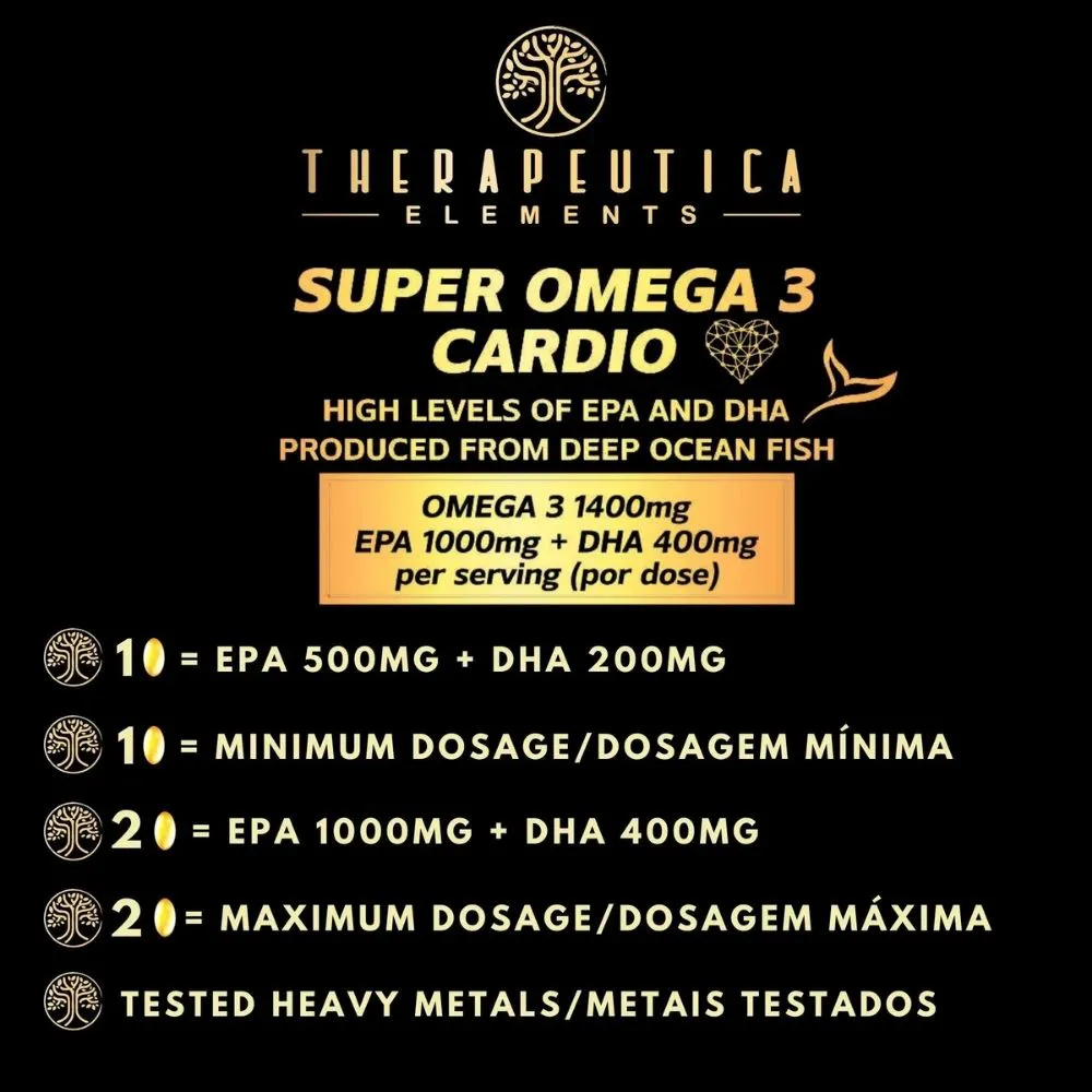 Ômega 3 Cardio 1400mg | DHA 400mg + EPA 1000mg + Vitamina E 15mg 60 Cápsulas Therapeutica - Imagem 4