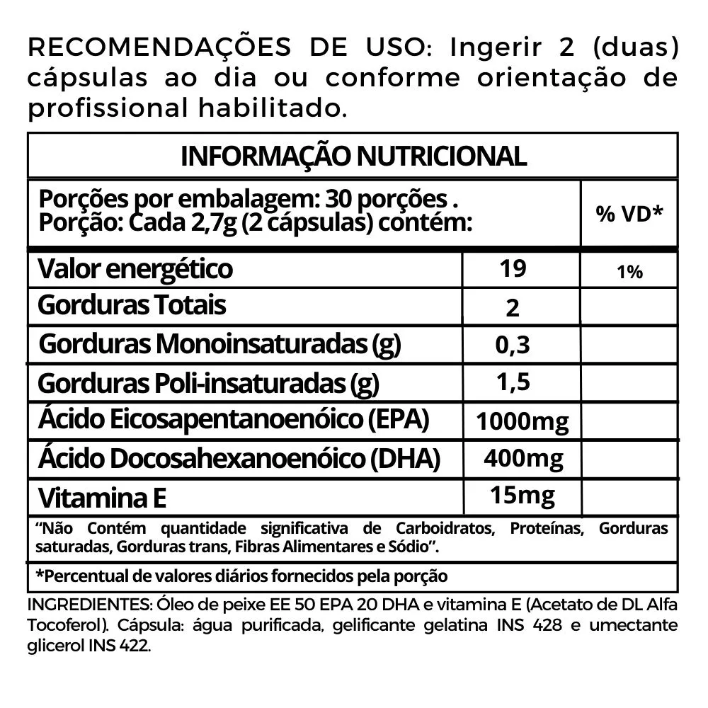 Ômega 3 Cardio 1400mg | DHA 400mg + EPA 1000mg + Vitamina E 15mg 60 Cápsulas Therapeutica - Imagem 2