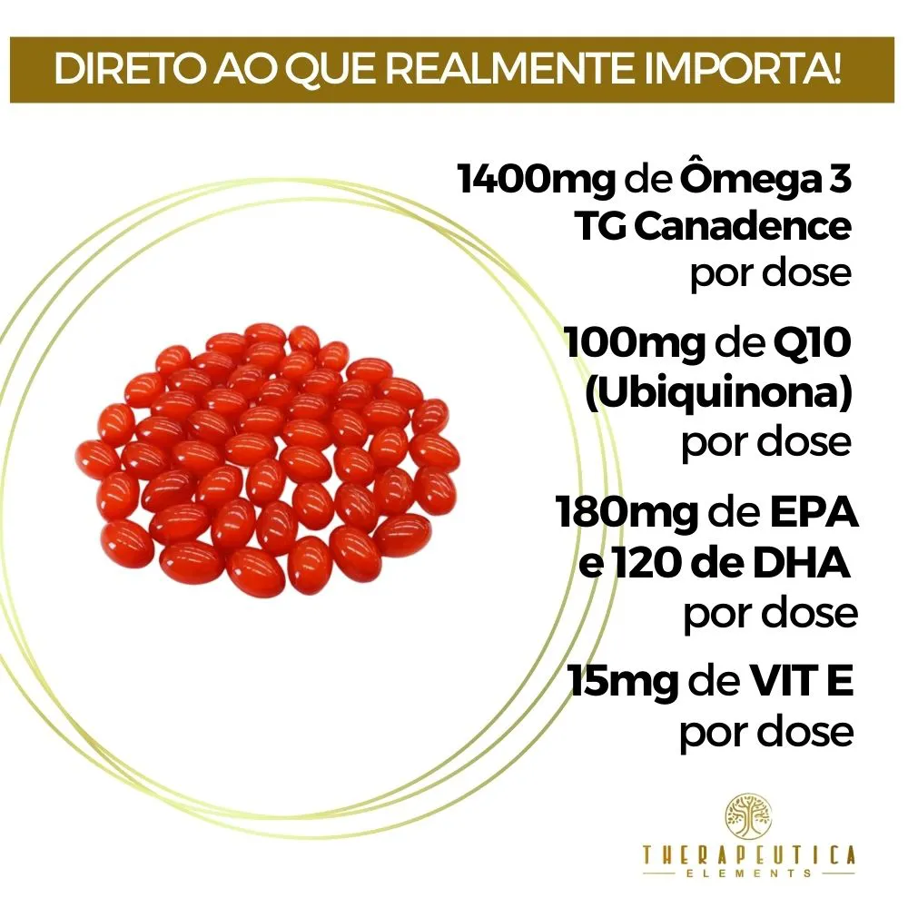 Ômega Q10 TG 1400mg EPA + DHA + Vitamina E 60 Cápsulas Therapeutica - Imagem 4