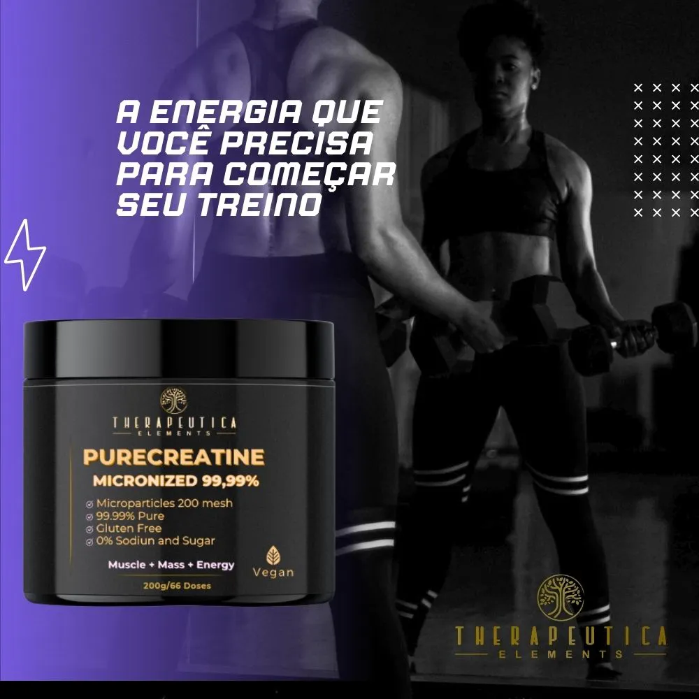 Purecreatina Micronizada 99,9% Pureza Vegan 200g - Imagem 4