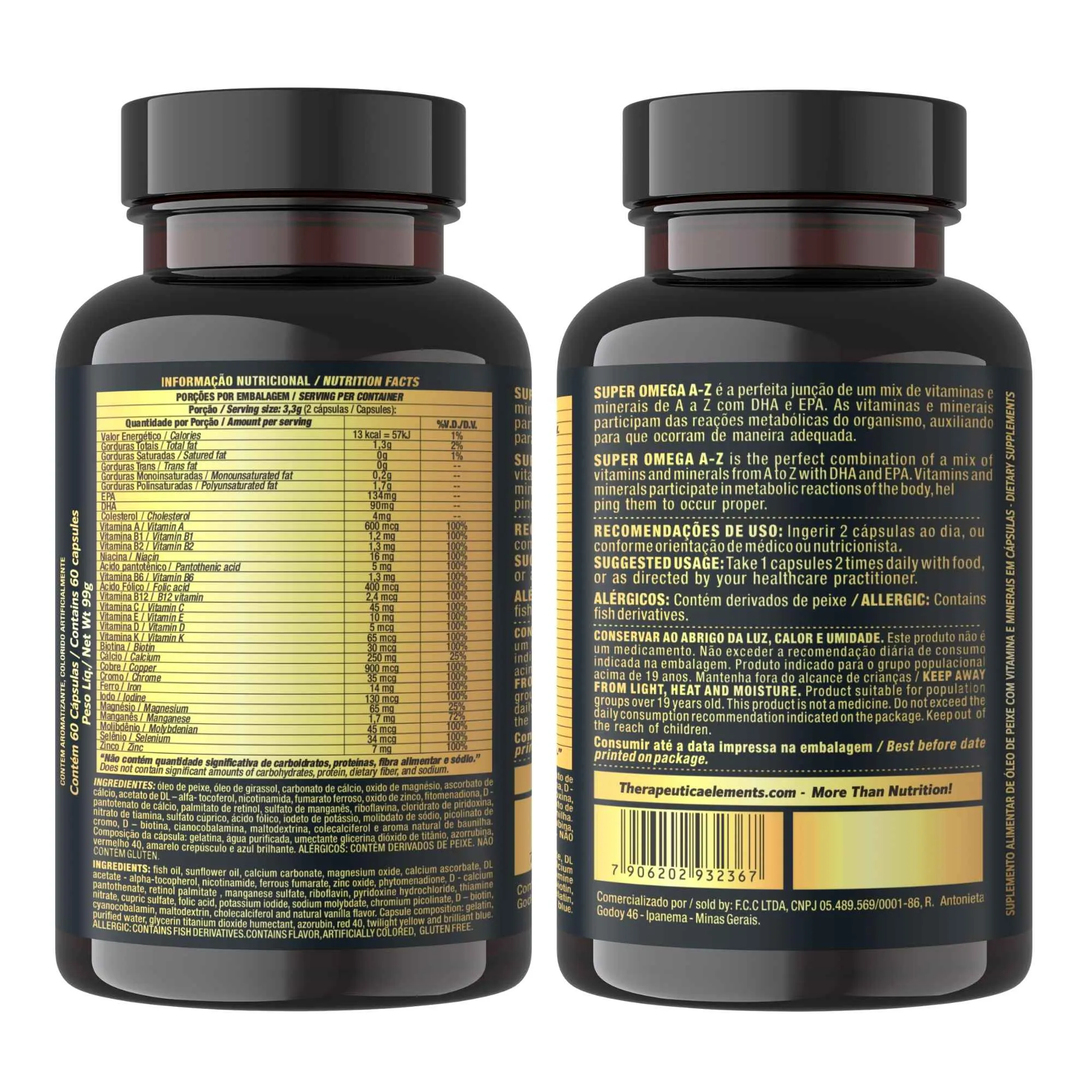 Super Ômega 3 DHA + EPA + Minerais e Vitaminas de A a Z 60 Cápsulas Therapeutica - Imagem 4