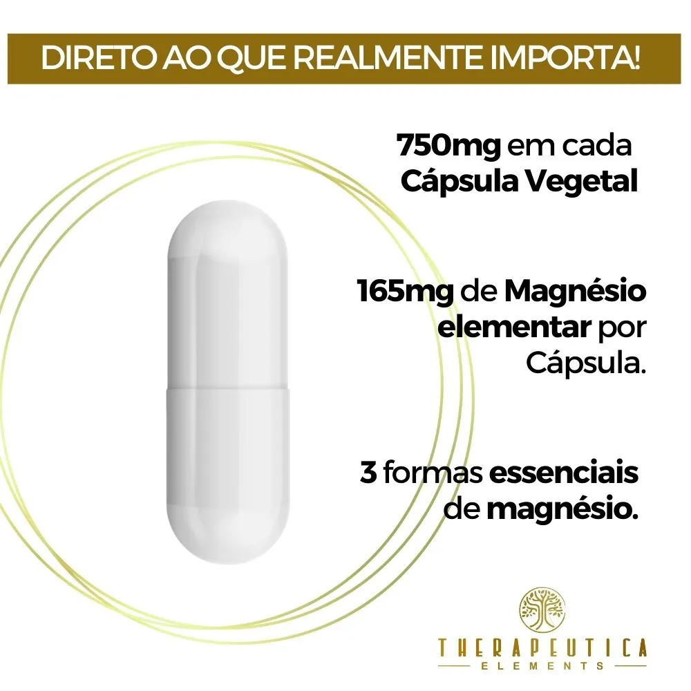 TrioMag 750mg Vegan (Magnésio Dimalato + L Treonato + Bisglicina) 60 Cápsulas Therapeutica - Imagem 4