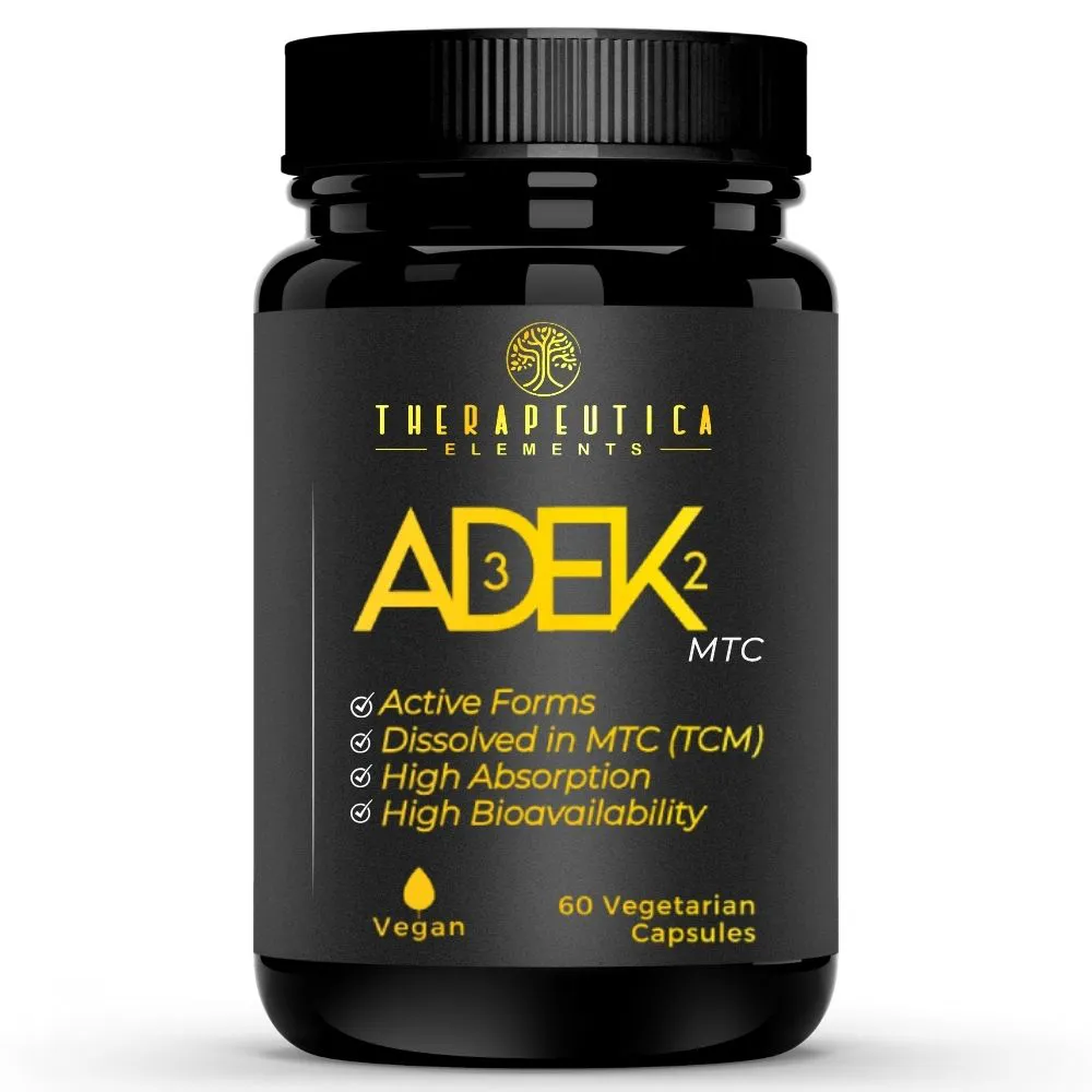 Vitaminas A.D.E.K Lipossolúveis Vegan 60 Cápsulas Therapeutica