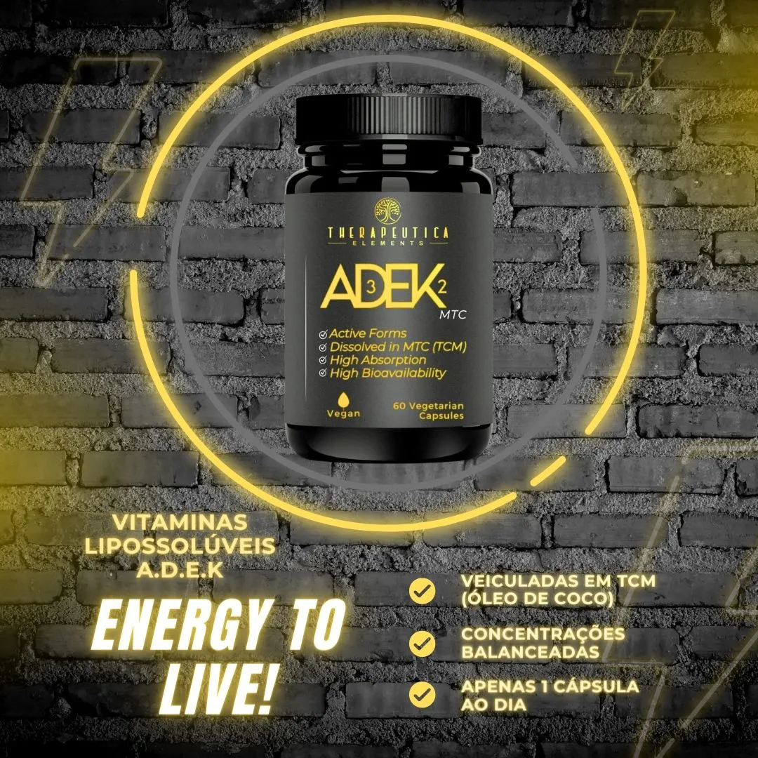 Vitaminas A.D.E.K Lipossolúveis Vegan 60 Cápsulas Therapeutica - Imagem 2